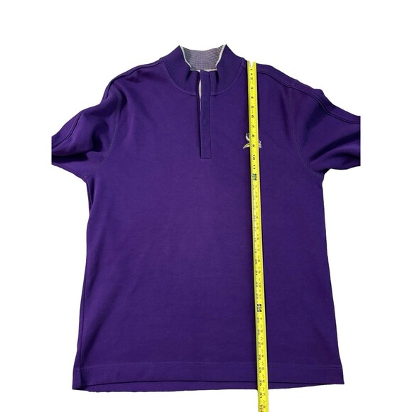 Cutter & Buck Men's Fulltime Pima Snap Placket Overknit Minnesota Vikings Size L - Picture 5 of 8